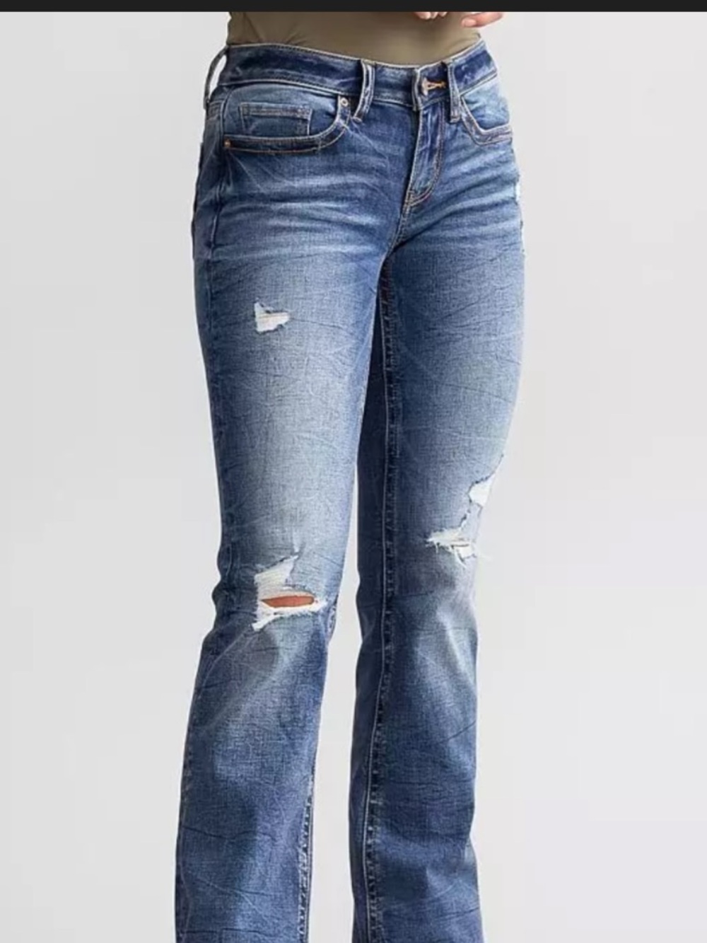 50%offw❤️ BKE | Stella Straight Stretch Distressed Jeans 26 x31.5 low rise